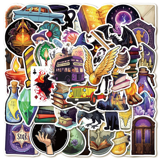 Magic Cartoon Sticker Set: Phone, Laptop, Luggage, Skateboard Decals for Kids