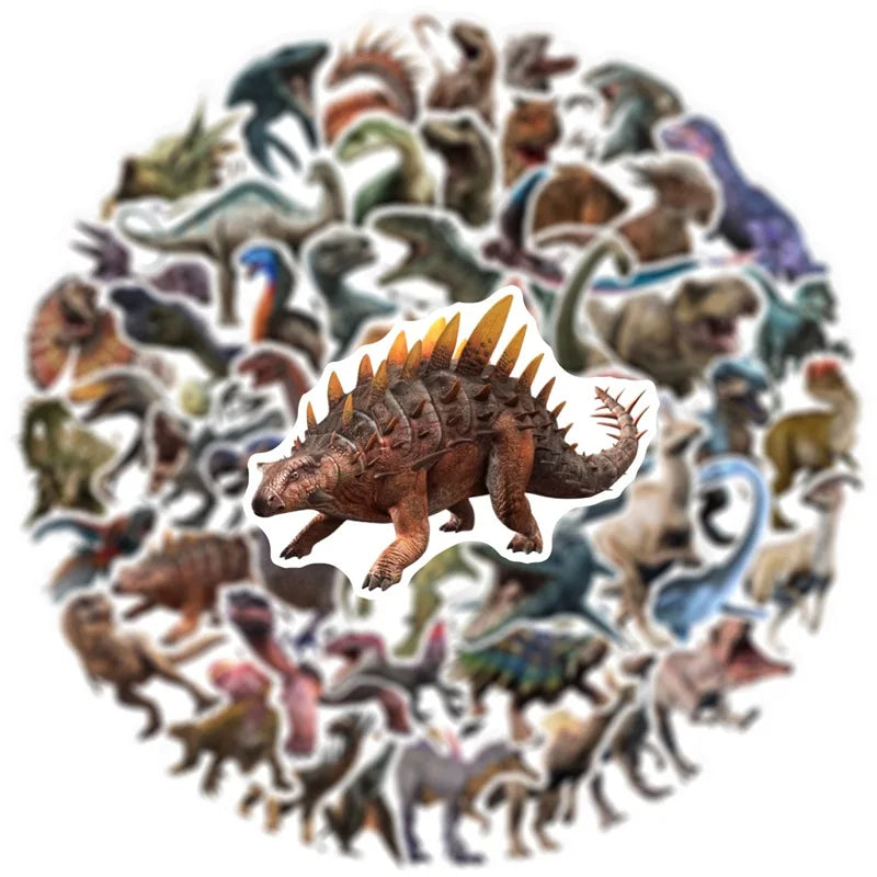 10/30/50PCS Dinosaurs Age Sticker Aesthetic PVC Children's Korean Stationery School Supplies Decoration Scrapbooking for Kids