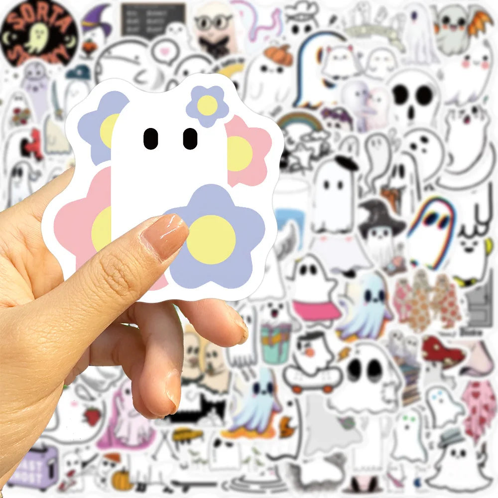 50/100Pcs Waterproof Halloween Demon Kawaii Sticker Decoration Notebook Stickers Scrapbooking DIY Journal Halloween Graffiti