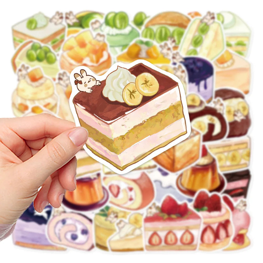 Cute Cartoon Food Cake Dessert Bunny Sticker Packs