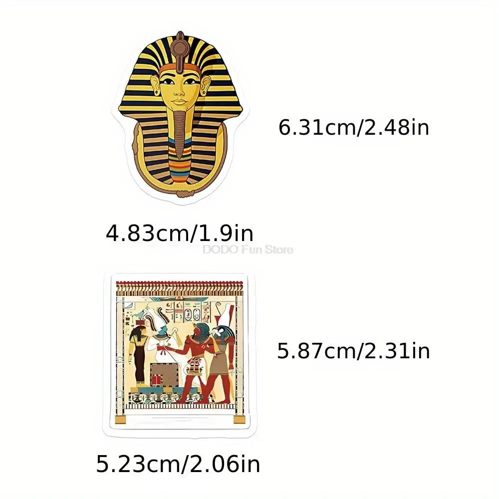 10/25/50PCS Classic Ancient Egypt Sticker Waterproof DIY Retro Art Decoration Luggage Guitar Helmet Skateboard Cup Phone PVC Toy