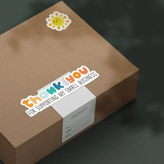 Rainbow Thank You Stickers for Small Business Gifts