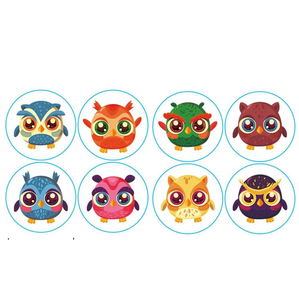 100-500pcs Owl Animal Sticker Reward Sticker Party DIY Gift Decoration Seal Label Children's Toys Office Stationery