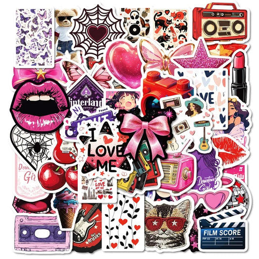 Kawaii Love Stickers PVC 10/30/50PCS Scrapbooking Supplies