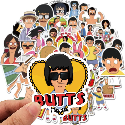 Cartoon Bob's Burgers Stickers 10/30/50pcs Waterproof Decals for Laptop Phone Skateboard Suitcase