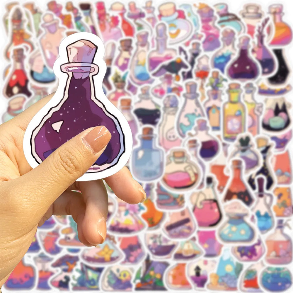 10/30/50/100PCS Magic Bottle Stickers Potio Apothecary Cartoon Graffiti Toy Laptop Phone Skateboard Fridge Scrapbook DIY Sticker