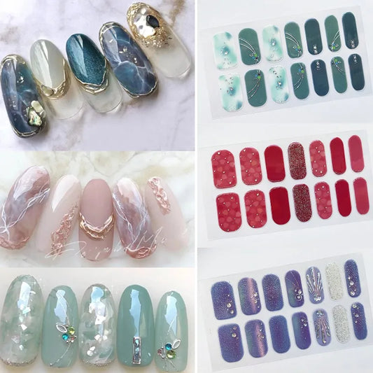 Gel Nail Polish Strips: Self-Adhesive Art Stickers