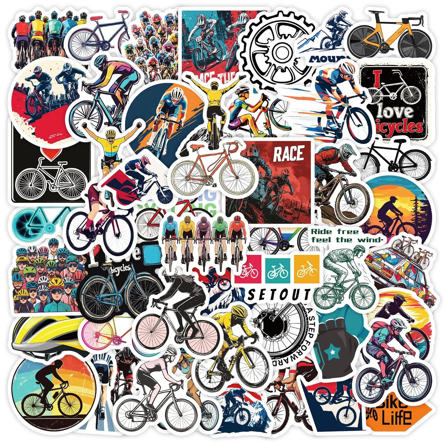 10/50pcs Cool Mountain Bike MTB Graffiti Stickers Laptop Guitar Luggage Skateboard Car Waterproof Cool Sticker Decal Kids Toys