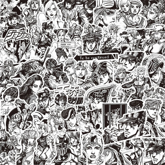 JoJo Bizarre Adventure Stickers Kujo Jotaro Anime Decals Waterproof for Skateboard Laptop