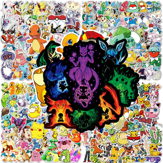 50/100pcs Cute Cartoon Pokemon Anime Sticker Packs