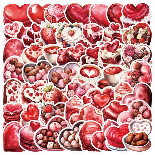 Valentine Chocolate Cake Stickers Decals for Laptop Scrapbook Phone Suitcase Kids
