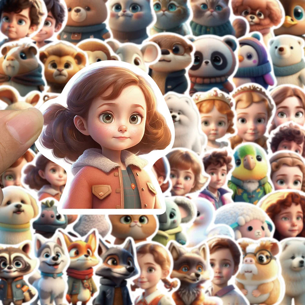 10/30/50PCS Disney Cartoon Animal Stickers DIY Toys Decals Notebook Phone Bike Laptop Stationery Fridge Wall Cute Sticker Gifts