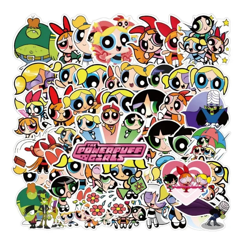 Powerpuff Girls Stickers for Luggage, Water Bottles, Phones, Laptops, Scooters, Fridges