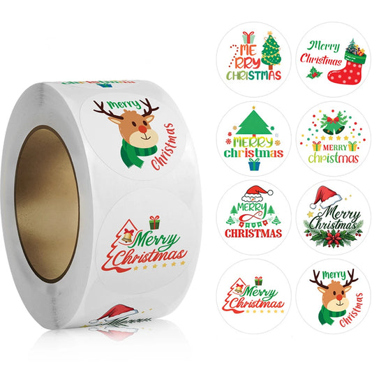 Christmas Stickers 100-500pcs Santa Claus 2.5cm Gift Seals