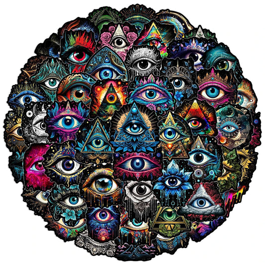Cool Art Eye Stickers - Aesthetic Waterproof Decals for Skateboard, Guitar, Suitcase, Motorcycle (10/30/50PCS)