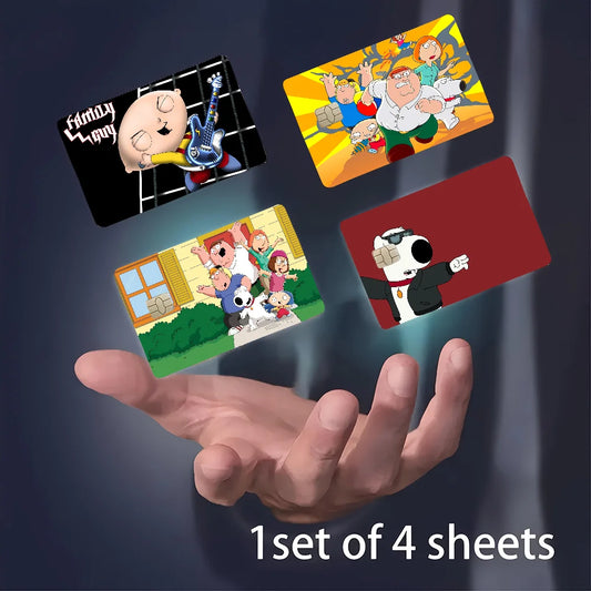 Family Guy Anime Card Sticker Set (4 Pcs)