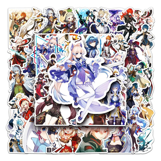 Genshin Impact Waterproof Adventure Anime Stickers (10/30/50PCS)