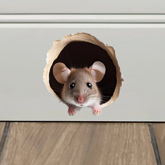 Peek-a-Boo Mouse Wall Decal Sticker for Kids Room Nursery Decor