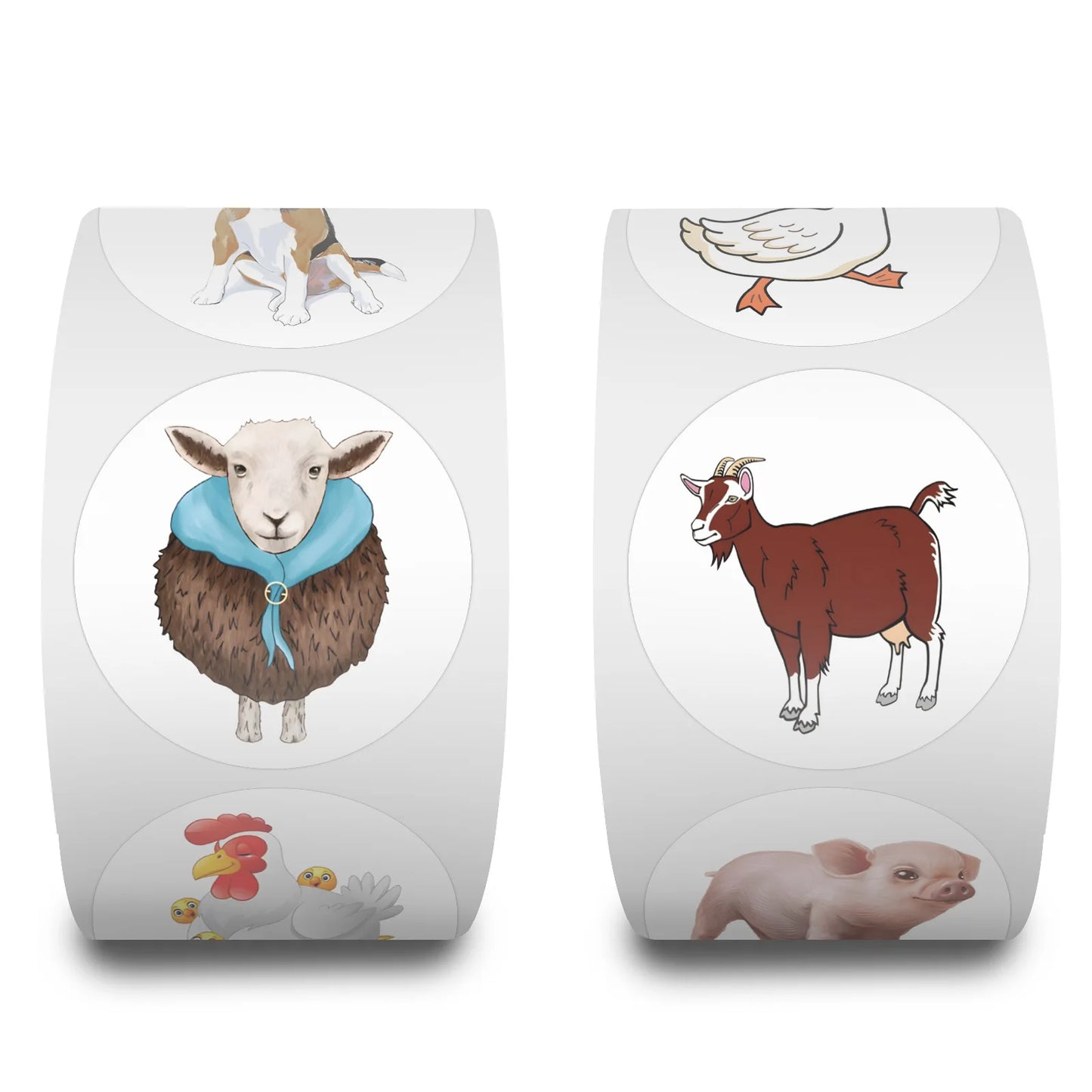 100-500pcs Cartoon Farm Animals Stickers Gift Packaging Lables Stickers Hand Account Sealing Label Reward Sticker Kids Toy