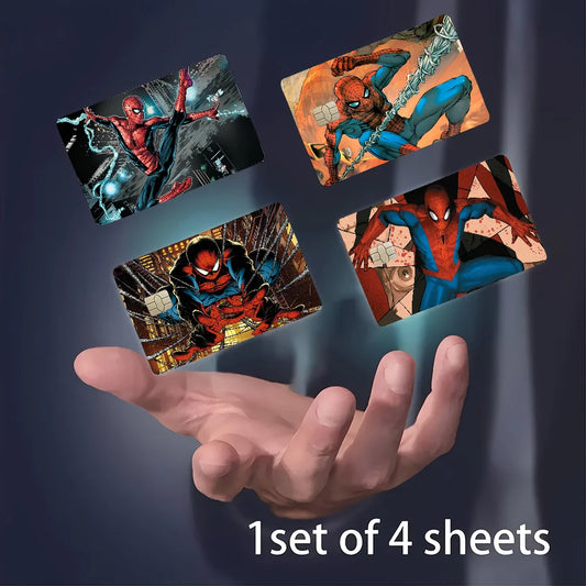 Spider-Man Anime Credit Card Stickers Waterproof Set