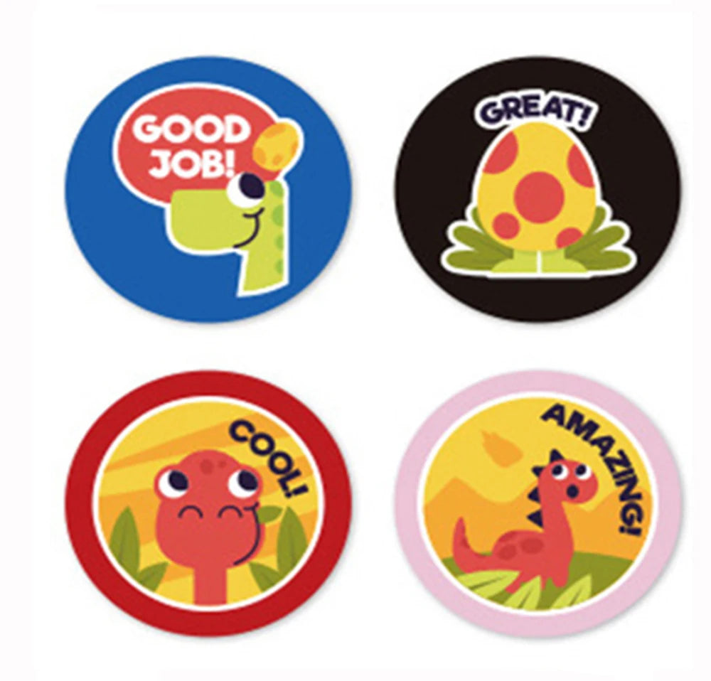 100-500Pcs Teacher Reward Sticker Fun Motivation Animal Sticker For School Teacher Student Stationery Stickers