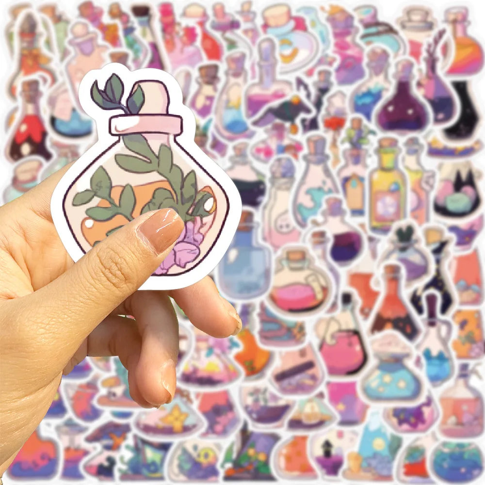 10/30/50/100PCS Magic Bottle Stickers Potio Apothecary Cartoon Graffiti Toy Laptop Phone Skateboard Fridge Scrapbook DIY Sticker