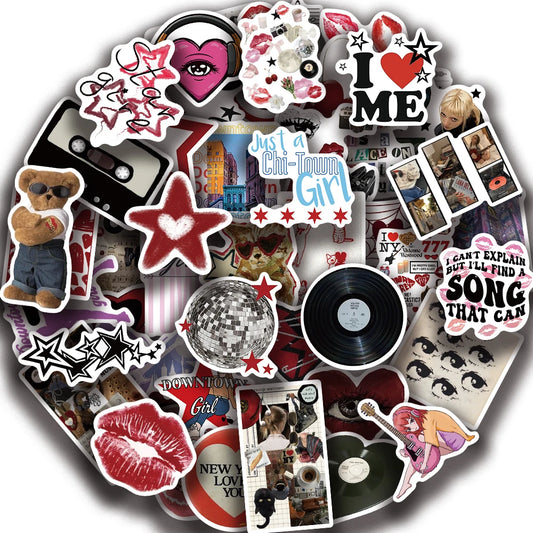 50PCS Y2K Graffiti Stickers Waterproof DIY Decor