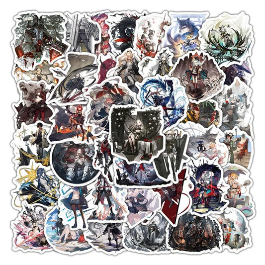 50pcs Arknights Anime Stickers for Laptop, Phone, Car, Scooter, Suitcase, Water Bottle, Stationery, Refrigerator