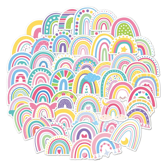 Kawaii Rainbow Bridge Cartoon Stickers 10/30/50pcs for Kids DIY Laptop Phone Skateboard Car Decals