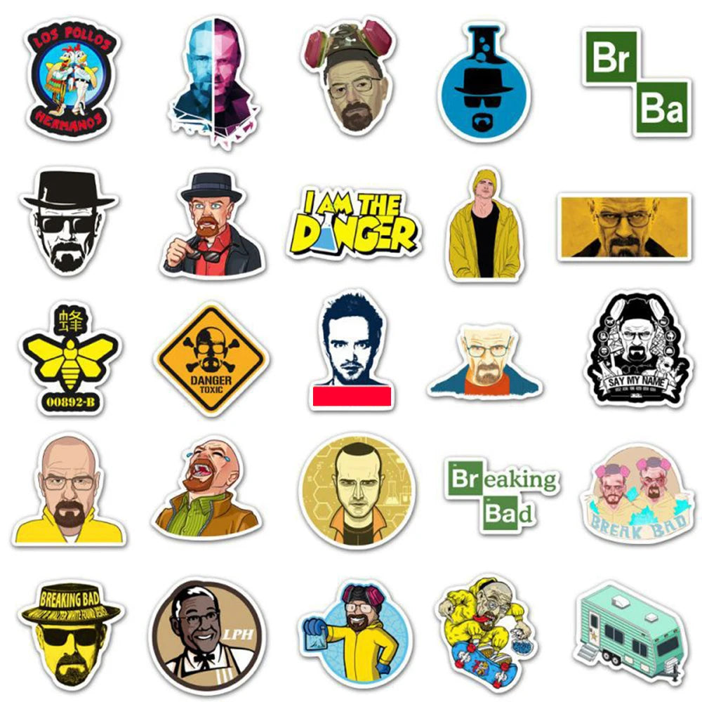 10/30/50pcs Breaking Bad TV Show Sticker Packs