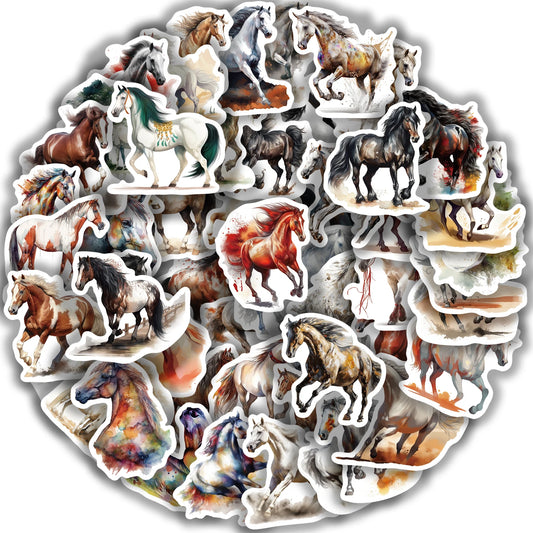 60PCS Horse Animal Stickers for Kids & Laptops