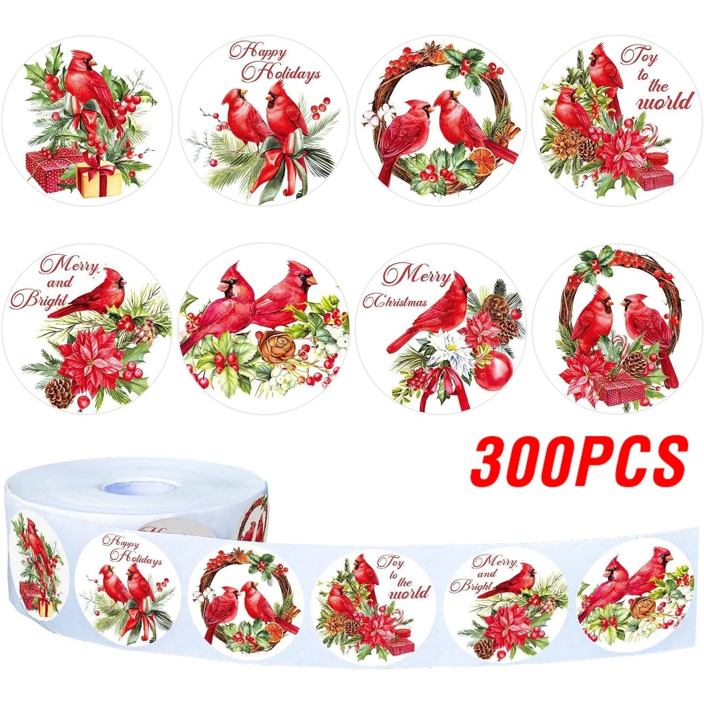 Christmas Stickers Labels Decor Gift Stationery 100-500Pcs