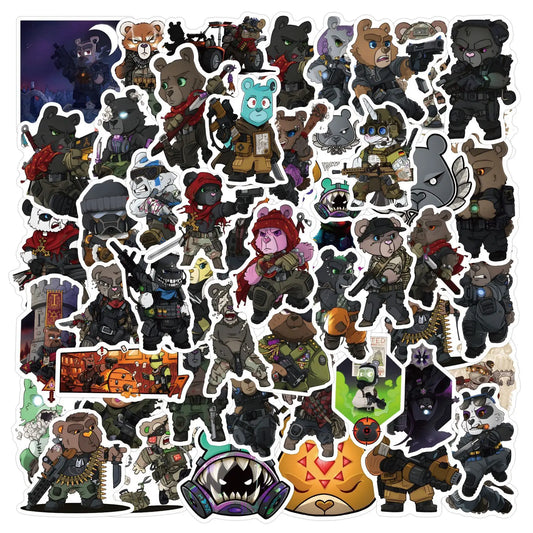 Tactical Teddy Stickers: DIY Decor for Laptops & More