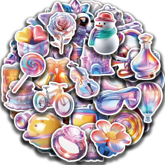 50PCS 3D Cartoon Stickers for Laptop, Luggage, Kids, DIY