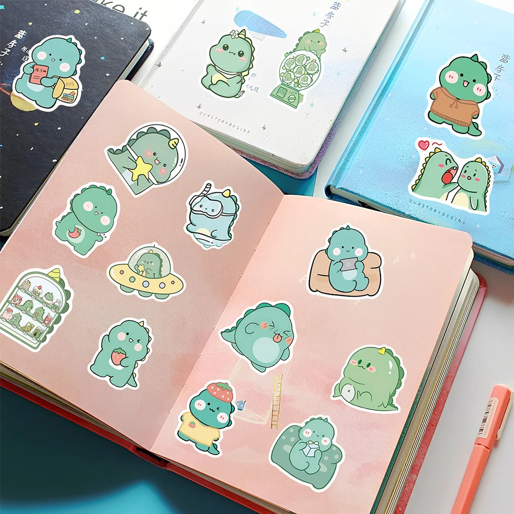 10/30/50/100pcs Cute Cartoon Dinosaur Graffiti Stickers Kids Toy Notebook Laptop Phone Luggage Album Diary Decoration Sticker