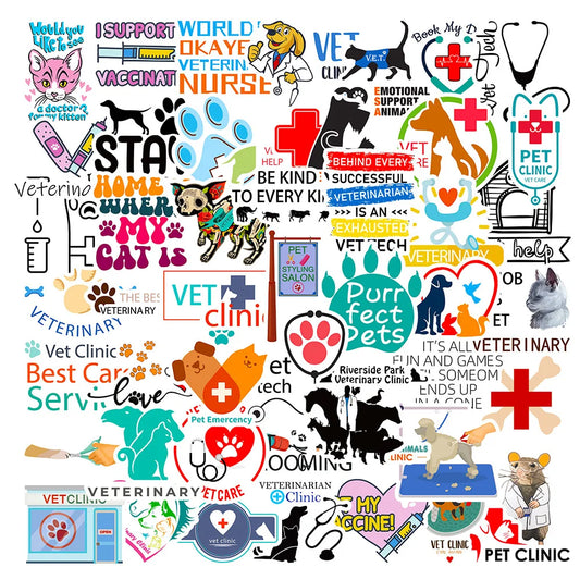 Cartoon Animal Stickers 10/30/50PCS for Kids DIY Fridge Luggage Skateboard Car