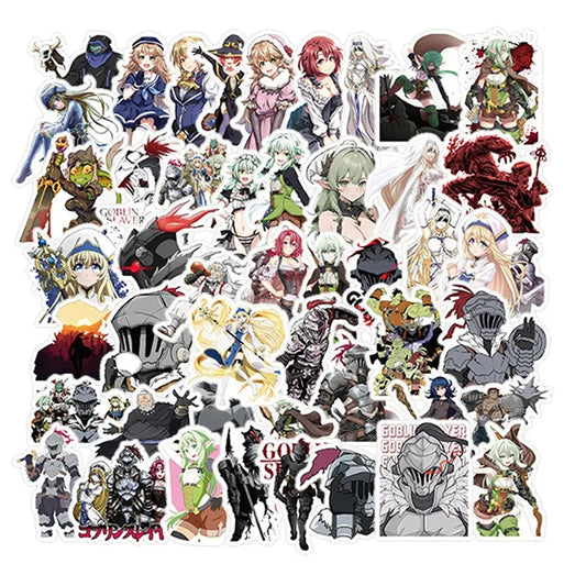 50pcs Goblin Slayer Stickers for Luggage, Stationery, Water Cup, Phone, Laptop, Scooter, Refrigerator