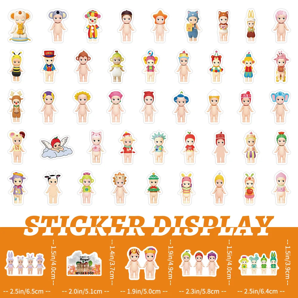 10/30/50/100PCS Kawaii Sunny Angel Stickers Character Goods Cartoon Decals Toys DIY Notebook Stationery Phone Bike Kids Gifts