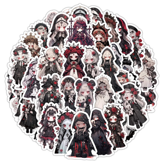 Cool Witch Cartoon Stickers Decals for Skateboard Laptop Guitar Fridge Waterproof Kids Toys