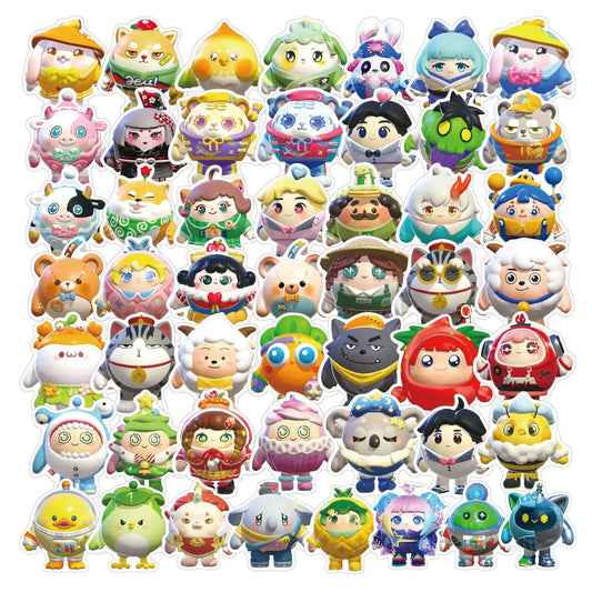 Eggy Party Stickers 10/30/50PCS Cute Cartoon Decals for Scrapbook, Fridge, Laptop, Guitar