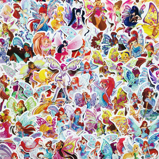 70pcs WINX CLUB Cartoon Stickers for Laptop, Phone, Water Bottle, Car, and More