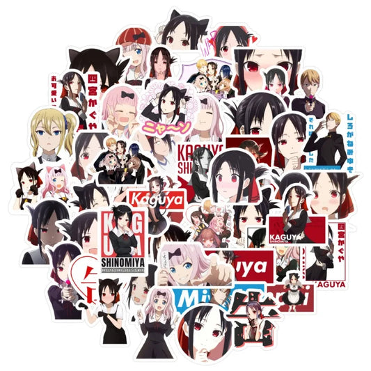 50pcs Miss Kaguya Anime Stickers for Laptop, Phone, Suitcase, Water Bottle, Scooter, Refrigerator