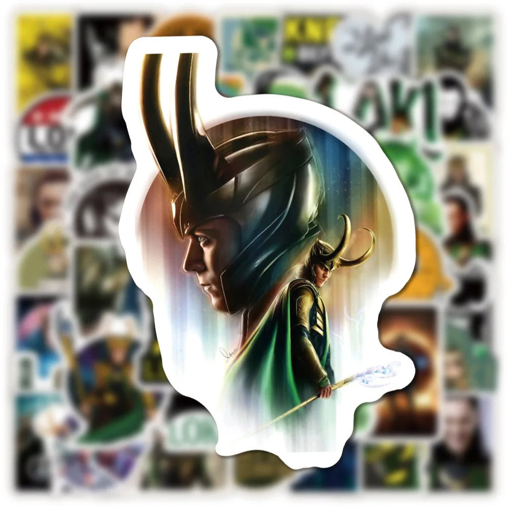 10/30/50pcs Disney TV Series Loki Graffiti Stickers Skateboard Luggage Phone Bike Motorcycle Car Waterproof Sticker for Kids Toy