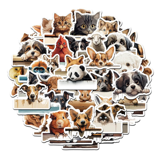 Cartoon Animal Stickers for Suitcase, Skateboard, Laptop, Luggage, Phone - 10/30/60Pcs