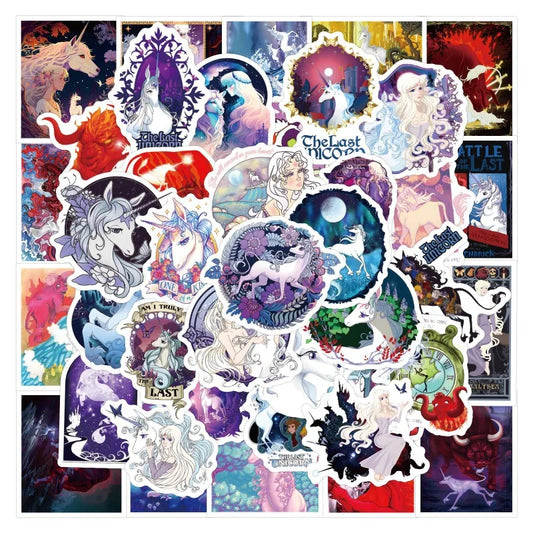 60pcs The Last Unicorn Anime Sticker Pack for Luggage, Water Bottles, Phones, Laptops, Cars, Scooters, Refrigerators