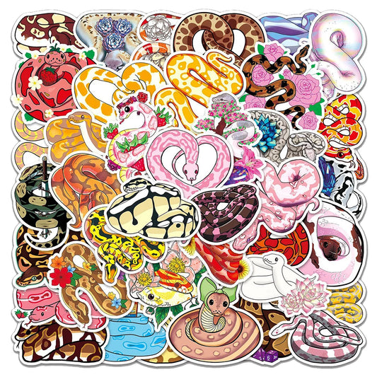 Cute Cartoon Snake Stickers - 10/30/50pcs Aesthetic Decals for Laptop, Phone, Suitcase, Fridge, Notebook