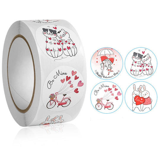 Valentine's Day Love Stickers: Wedding & Gift Tags