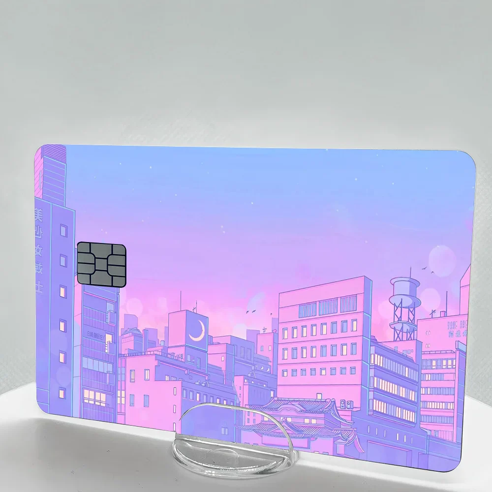 Anime Moon Bear Card Sticker Case - Pastel Pink Skin