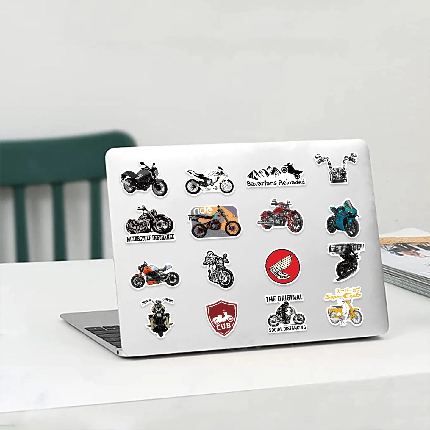 50PCS Motorcycle Sticker Retro Decorative For Guitar Skateboard Computer Harley Motorbike Personalized Graffiti Stickers Pack