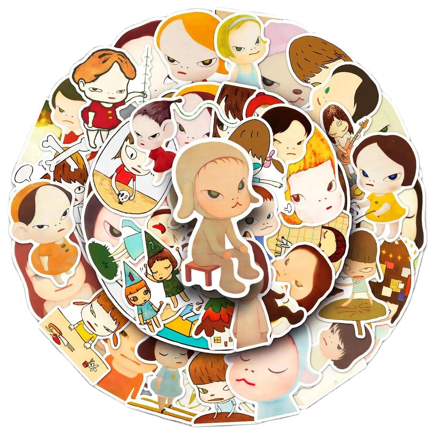 51Pcs Yoshitomo Nara Stickers Waterproof Decals Set